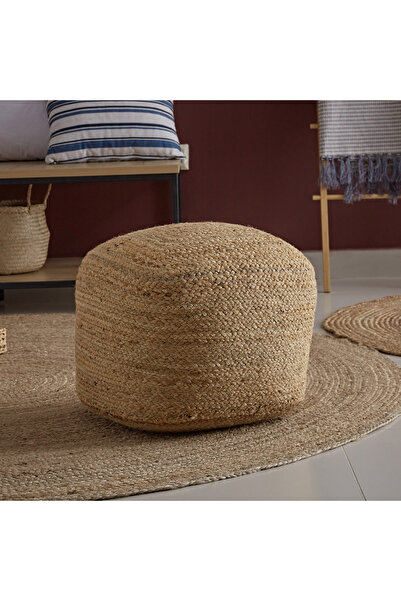 Generic Natura Alvaro Handmade Large Jute Pouf - 45x45x35 cm