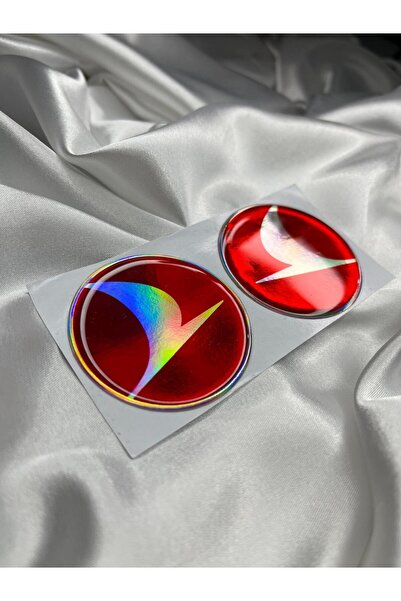 CEBECİOTO HOLOGRAM KIRMIZI YENİ MODEL Damla Etiket 5x5 2li Motor Aksesuarı Et...