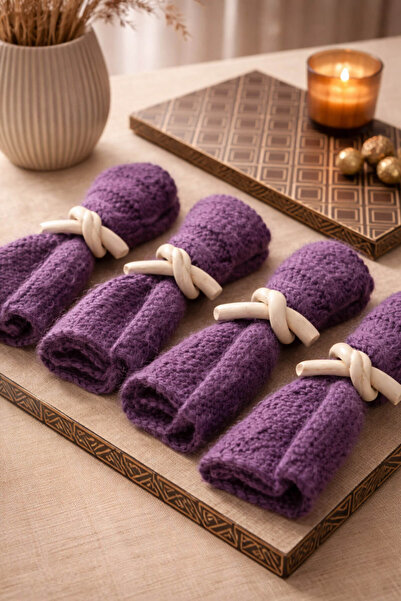 Anadolu Saray 4 Pcs Handmade Ceramic Napkin Holder Set – Natural & Modern Design