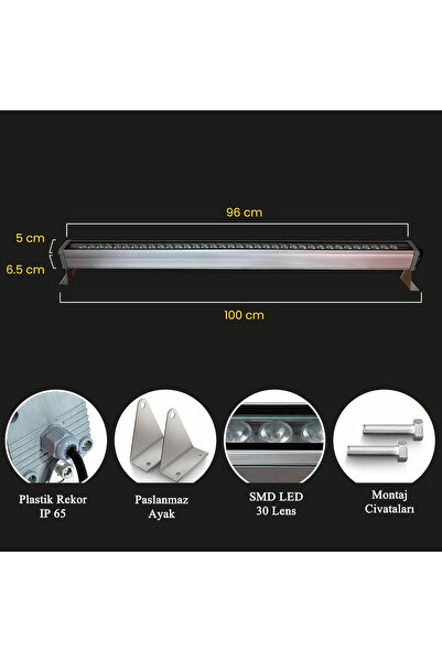 ledzen 100 cm 36 W Wallwasher ( Duvar Boyama)