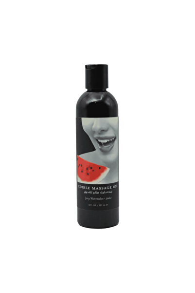 Earthly Body Earthly Edible Body Massage Oil, Watermelon Flavor - 237ml