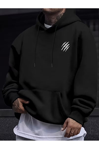 Sweet Cotton سويت شيرت للجنسين للنساء والرجال قصة فضفاضة عمودي مطبوع بغطاء رأس