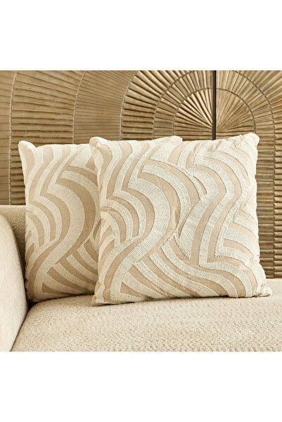 Home Box Cozy Duo 2-Piece Dori Abstract Filled Cushion Set - 50x50 cm