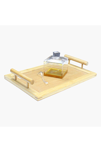Home Box Neo Rectangular Wooden Serving Tray - 20x20x5 cm