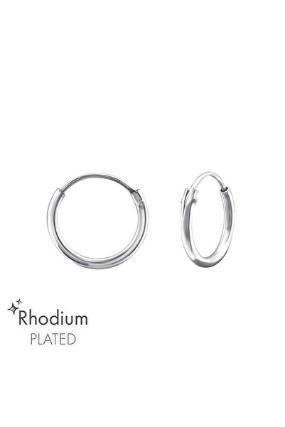 Sophia Collection Children's earrings 925 Silver, Tortita model 12mm rhodium