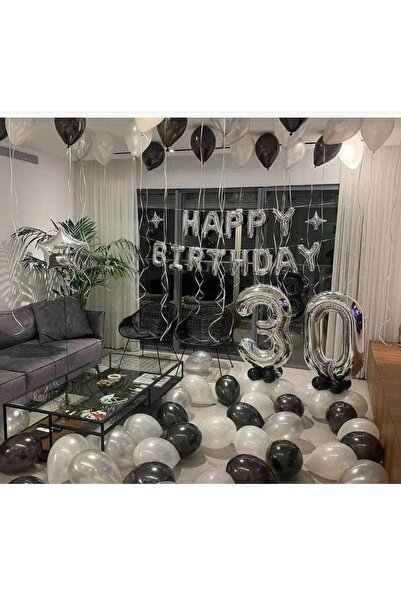 GÜMÜŞ RENK Happy Bırthday Yetişkin Doğum Günü KONSEPTİ