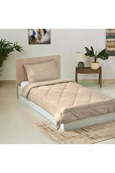 Home Box Ballina 2-Piece Solid Cotton Single Comforter Set - 135x220 cm