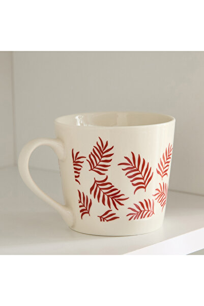 Home Box كوب جوانا الجديد المصنوع من الخزف الصيني الفاخر بنقشة السرخس - 400 مل