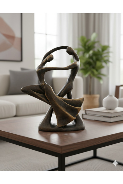 Dekoromi Dekoratif Dans Eden Çift (23x28cm) Seni Seviyorum Aşk Biblo ve Obje