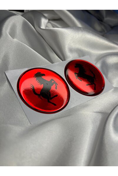 CEBECİOTO HOLOGRAM KIRMIZI ÜSTÜ SİYAH Damla Etiket 5x5 2li Motor Aksesuarı Et...