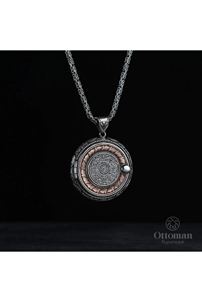DESİGN OTTOMAN KUYUMCULUK Kapaklı Koruma Dualı Gümüş Madalyon Kolye