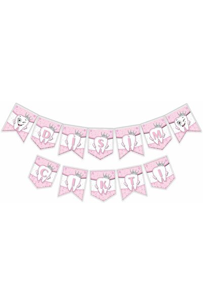 Patladı Gitti Dişim Çıktı Yazısı Diş Buğdayı Temalı Kız Pembe İlk Dişim Konse...