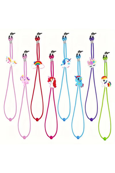 Singularis Çocuk Gözlük İpi Figürlü Silikon Kaymaz Gözlük Tutucu Askı Ayarlan...