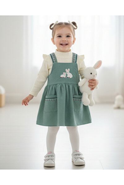 Ege Bebek Salopet din catifea pentru fetiță 2-3-4-5-6 ani, material reiat set...