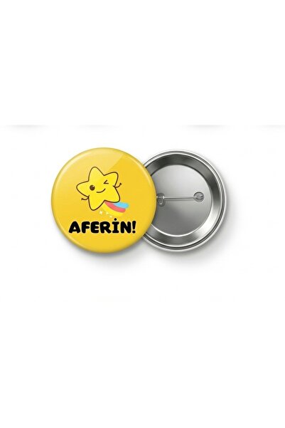 Gumustenevim Öğrenciye Sarı Renkli Başarı Temalı Motivasyon Rozet (10 Adet)