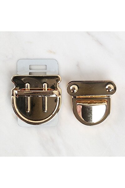 ElyxStore قفل معدني للحقائب - لون أصفر / ذهبي (3 × 3 سم)