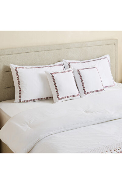 Home Box White Haven Grande Affordables 5-Piece Cotton Border Embroidered Kin...