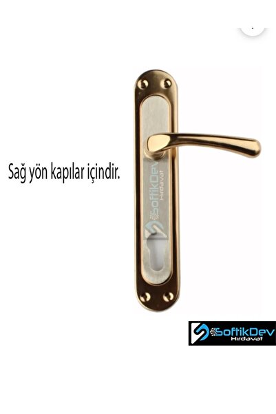 ÇELİKEL Kumru Door Handle Gold Yale Right Direction