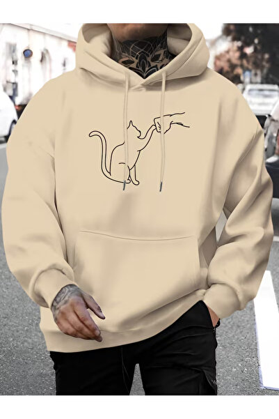 Sweet Cotton Printed Unisex Kangaroo Pocket Hooded Sweatshirt