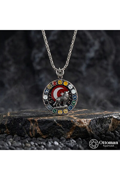 DESİGN OTTOMAN KUYUMCULUK Bozkurt Gümüş Erkek Madalyon Kolye