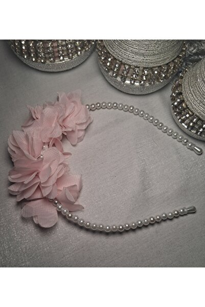 TwinRoots Pink Flower Pearl Crown
