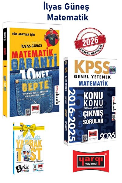 Yargı Yayınları 2026 Yargı KPSS Matematik Garanti 10 Net İlyas Güneş+KPSS Mat...