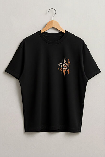 LORVEX Tiger Eye Yan Printed Oversized Unisex Cotton Tshirt - T-Shirt
