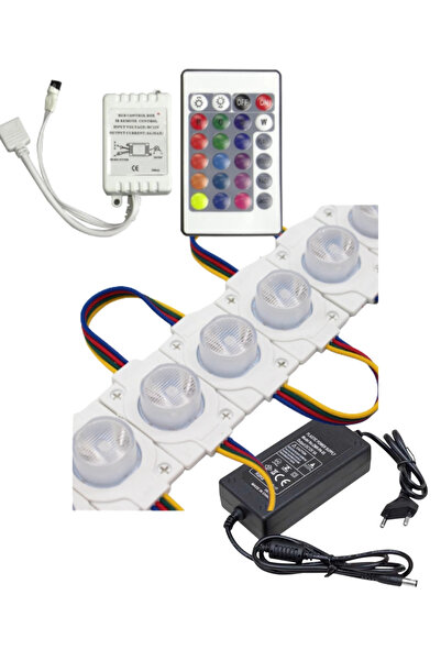 POWERR LED AYDINLATMA 20 Adet 12 Volt 1.5 Watt Tek Lensli Rgb 3030 Led Modül ...