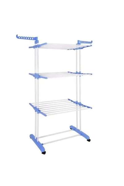 OEM Vertical Clothes Dryer Mobile and Foldable with Hanger Support, 3 Levels, Height 175 cm, Blue