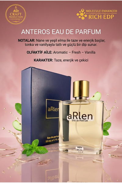 arlen drArlen Anteros 50 ml EDP Erkek Parfüm | Nane, Yeşil Elma & Vanilya | F...