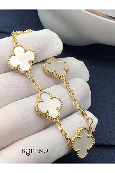 BORENO Stainless Steel Clover Model Double Sided Bracelet
