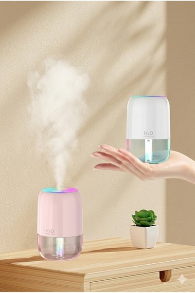 sonx H2O Hava Nemlendirici: RGB Işıklı, Sessiz, Taşınabilir Buhar Makinesi (Ev/Ofis İçin)