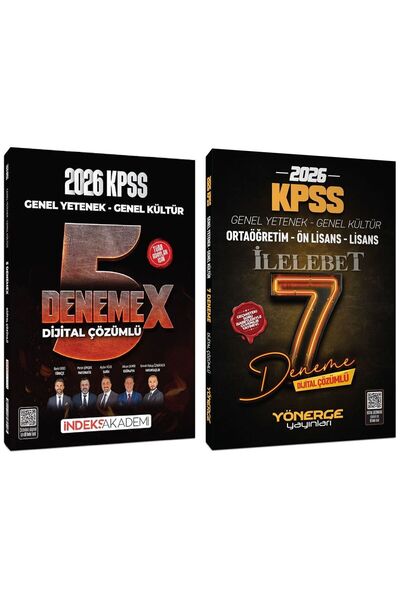 İndeks Akademi İndeks + Yönerge 2026 KPSS Genel Yetenek Genel Kültür 5+7 Dene...