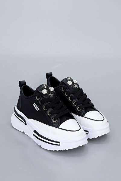 kajal ayakkabı Prn 172-1 Stone Detailed Lace-Up Sports Shoes