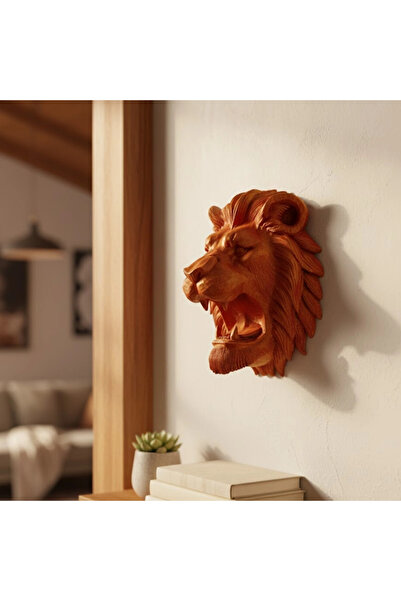 Lisinya Mey Import ®   Gold Red Lion Head Wall Accessory