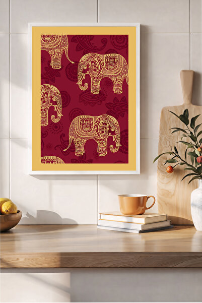 Koi Art Design Λευκό πλαίσιο, μοντέρνος γωνιακός πίνακας κουζίνας με θέμα την...