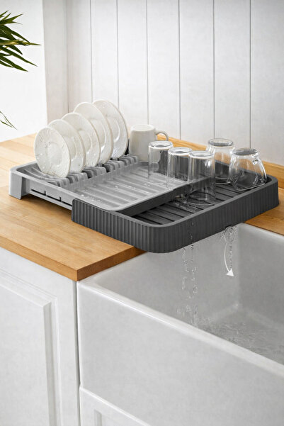 Mim Life Bulaşıklık Açılır Kapanır Kendinden Su Tahliyeli Modern Bulaşıklık T...