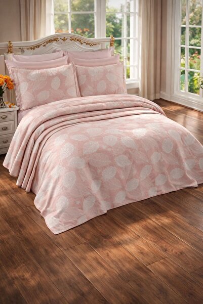 ANATOLIATEKSTILE Elegant Gray Bed Linen with Leaf Pattern – Soft and Durable Material, 6 Pieces