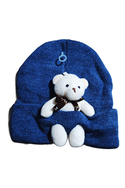 FuryaTedarik Beretă tricotată cu accesorii pentru ursuleț pentru copii