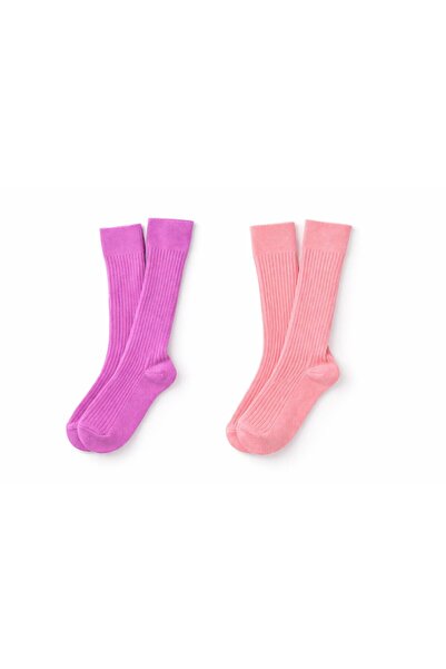 ues Детски памучни чорапи до коляното, комплект от 2 броя