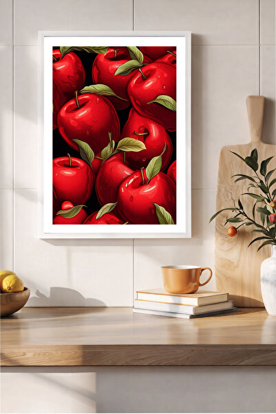 Koi Art Design Λευκό πλαίσιο, μοντέρνος γωνιακός πίνακας κουζίνας με θέμα την...