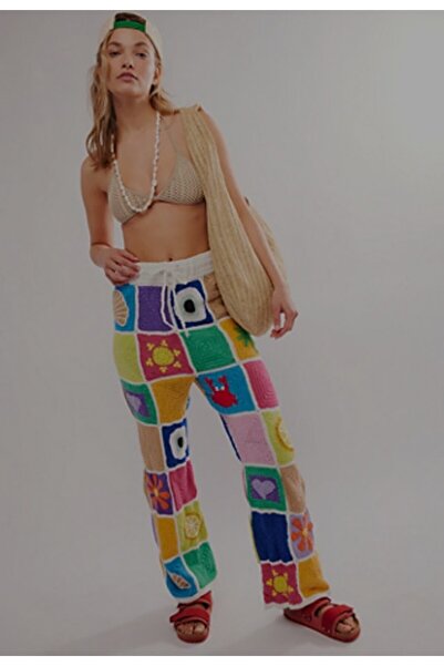 Pitusa Pantaloni croșetați tip patchwork