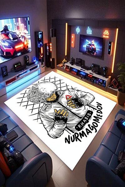 Reyhani Khabib Kaymaz Taban Makinede Yıkanabilir Çocuk Gamıng Halısı Yatak Od...