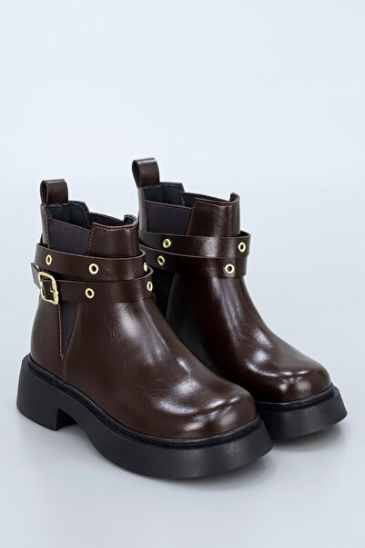kajal ayakkabı Dvmd 658 Belt Detailed Elastic Zippered Boots