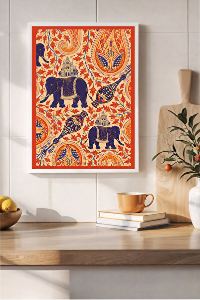 Koi Art Design Beyaz Çerçeveli Tek Parça Modern Mutfak Köşesi Temalı Yüksek K...