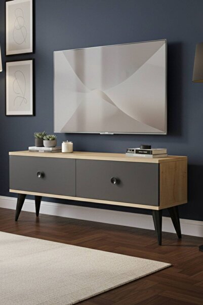 YUMEDİ DESİGN TSA1202DA - DÜNDAR TV STAND , TV SEHPASI 120CM SAFİRMEŞE-ANTRASİT