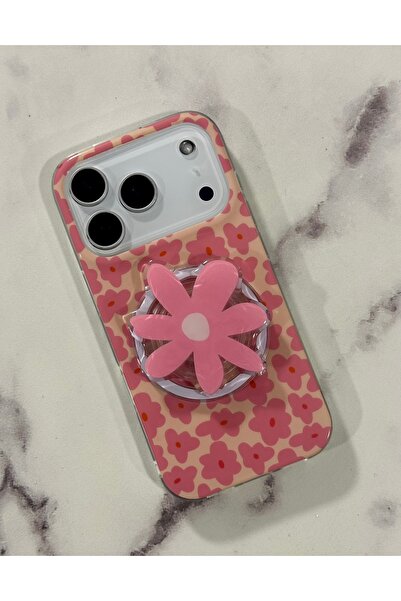 HYPERSOFT Iphone 17 (6.3 inç) Uyumlu Stant Olabilen Popsocketli Desenli Slım ...