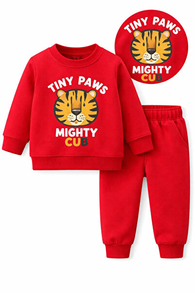 MGO KİDS BEBEK GİYİM ERKEK TINNY ASLAN BASKILI %100 PAMUK PENYE 2 İP 2 Lİ TAKIM