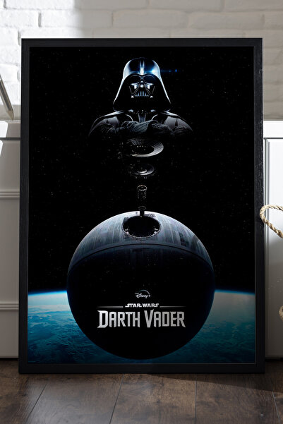 Duvarda Αφίσα Star Wars με μαύρο ξύλινο πλαίσιο, ζωγραφική τοίχου ταινιών