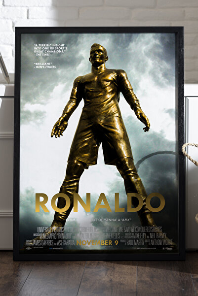 Duvarda Αφίσα με ξύλινο πλαίσιο σε μαύρο χρώμα Cristiano Ronaldo, Αθλητική ζω...